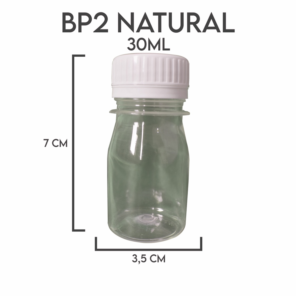 Botol kapsul 50ml - botol capsule BP2 putih nat