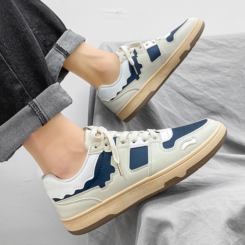 Toread Sepatu Sneakers Pria Fashion Casual Bahan PU Kekinian Model Terbaru Sepatu Import KSR111