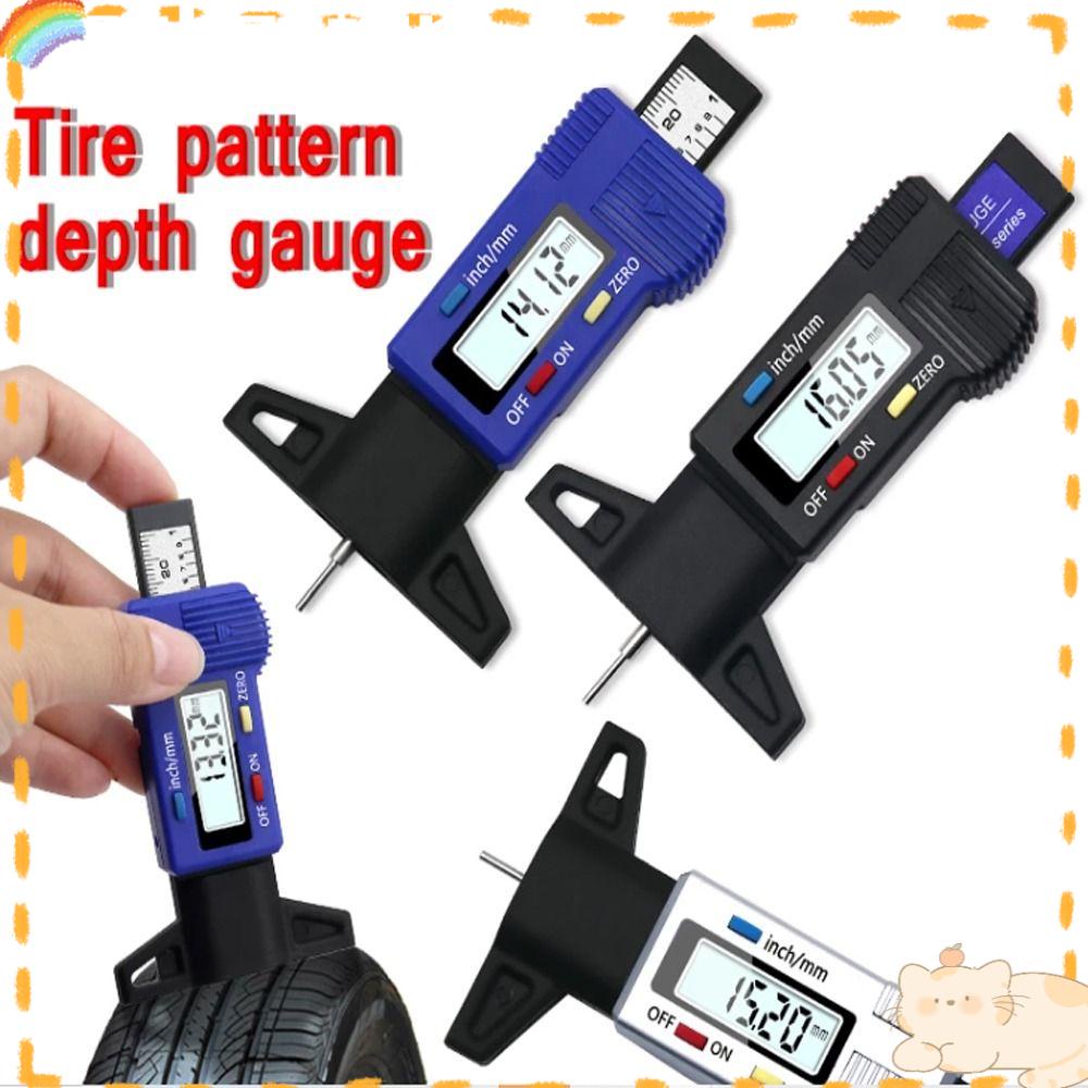 Solighter Tapak Ban Mobil LCD Depth Caliper Tyre Tire Meter Alat Pengukur Ketebalan