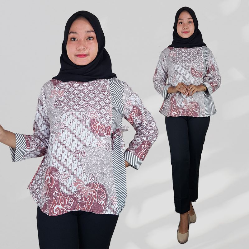 Blus Batik Abg Soft Lengan Panjang - Naira Batik