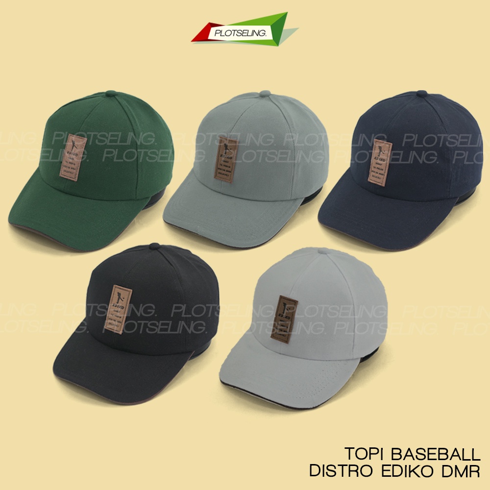 Topi Baseball Golf Sport EDIKO Pria Wanita Abu Hijau Hitam Navy Putih Bahan DMR Distro Ukuran All Size