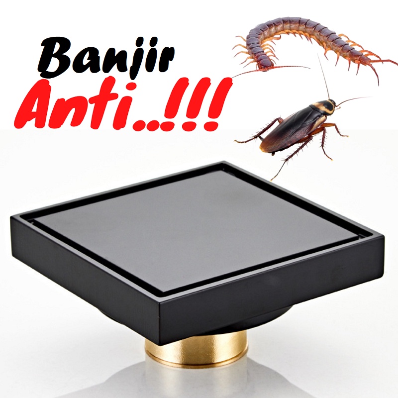 Floor drain hitam / Floor drain anti banjir / Floor drain anti kecoa