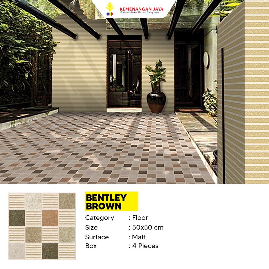 Keramik Murah Centro Bentley Brown 50x50 Kw A