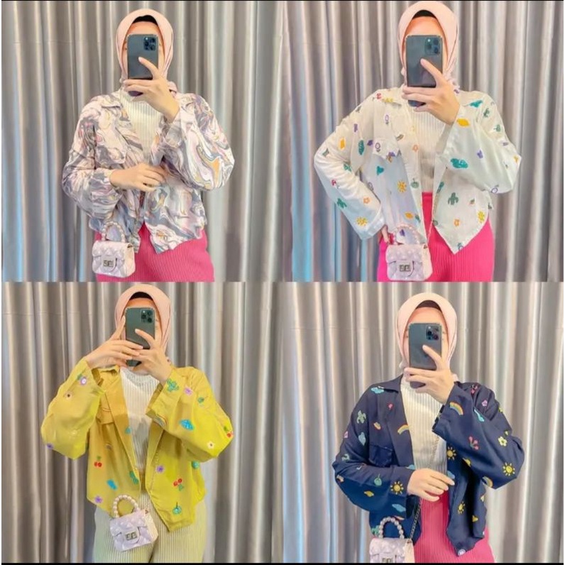 BEFAST - ZSO OOTD BALZER SALMA / YEPPEO BLAZER WANITA / Blazer Crop Model Terbaru / Pakaian Casual Wanita Remaja / Outfit Cewe Kue Terlaris / Termurah /  Blazer Wanita Motif Lucu / Fashion Wanita Modis Trendy