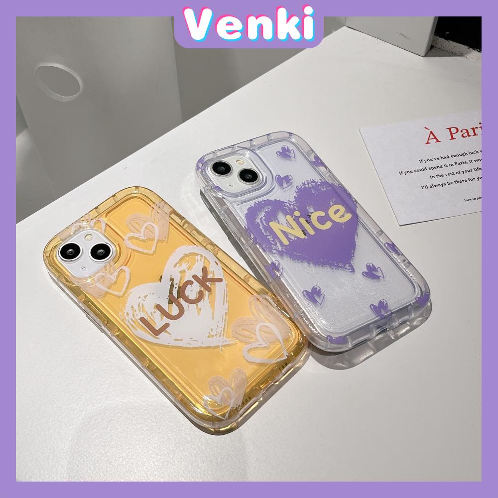 Case For iPhone 14 Pro Max TPU Soft Jelly Airbag Case Purple Yellow Love Clear Case Camera Protection Shockproof For iPhone 14 13 12 11 Plus Pro Max 7 Plus X XR