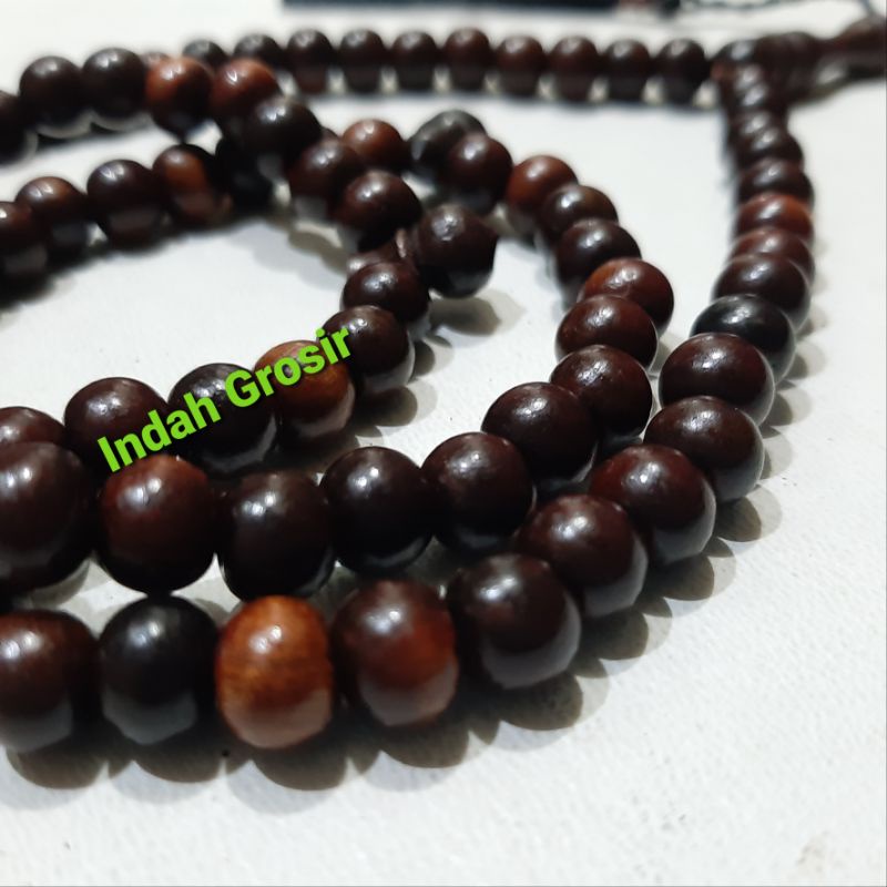 TASBIH KAYU SETIGI 8MM 99 BUTIR GRAD B