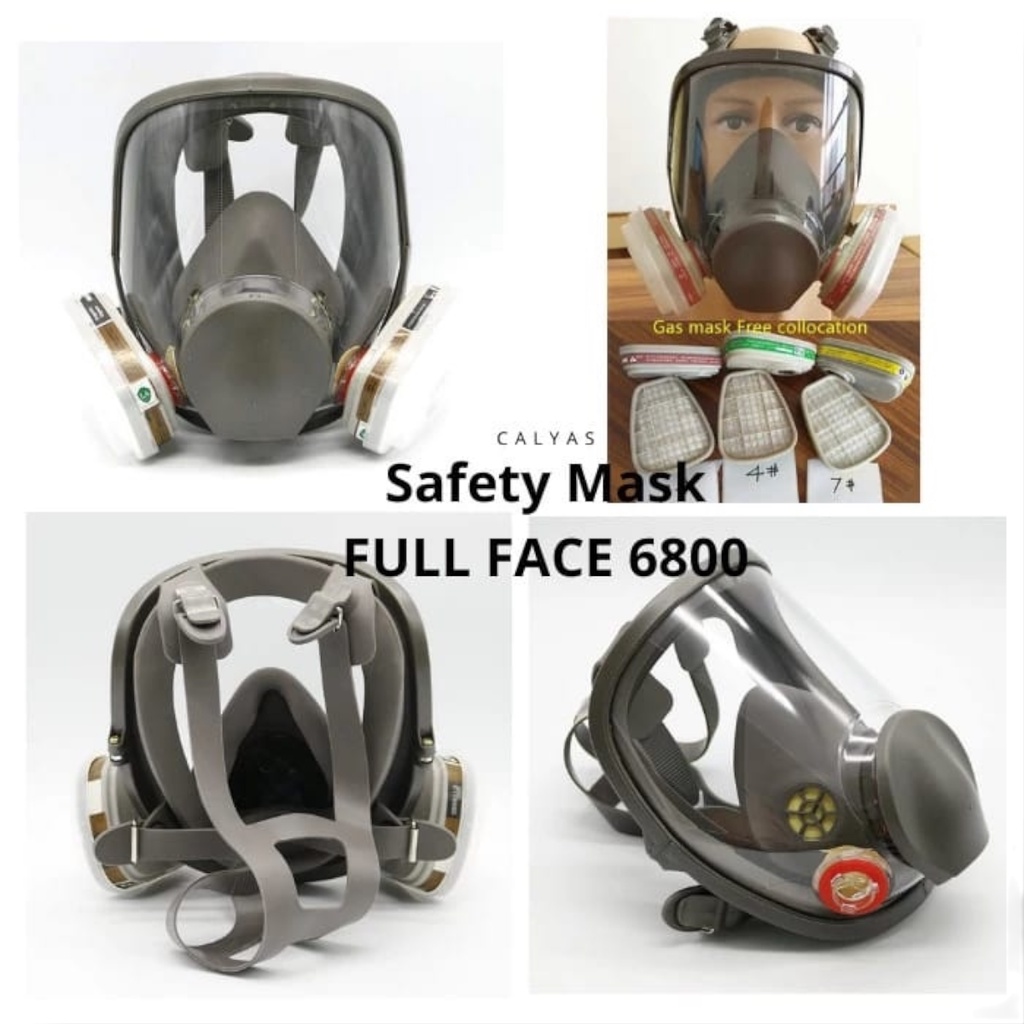 MASKER GAS FULL FACE RESPIRATOR MASK WITH N95 AND AMONIA 6800