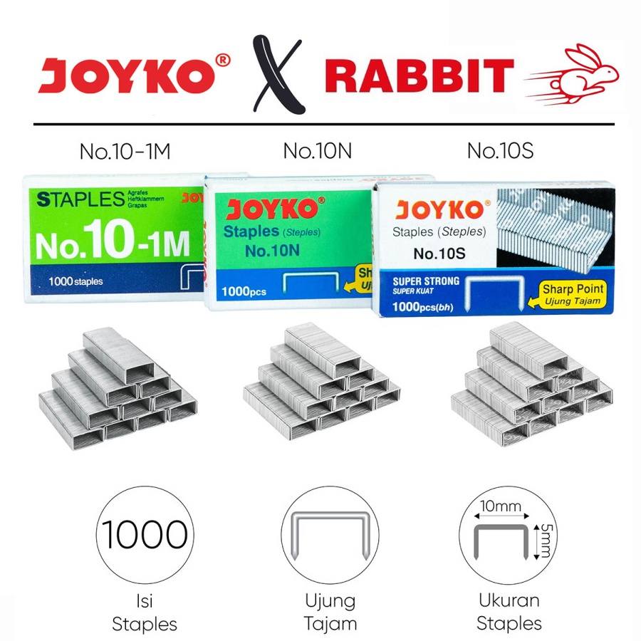 

Staples Isi Stapler Refill Stapler Joyko No. 10 1 Box 1000 Pcs