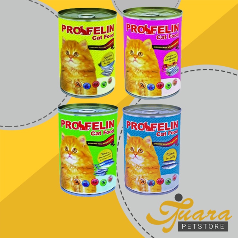 Makanan Kucing Kaleng Basah Murah Profelin / Wet Can Cat Food  Profeline  All Variant 400 Gram