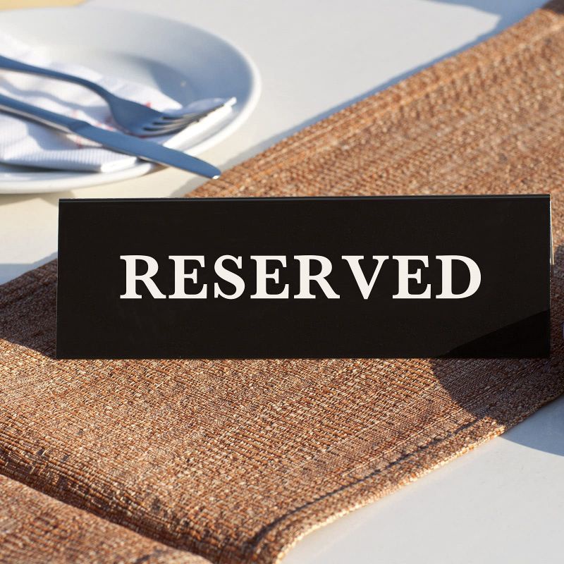 Papan Reserved Acrylic Reserved Sign 20x7cm Papan Reservasi Akrilik Papan Meja Acrylic Restaurant