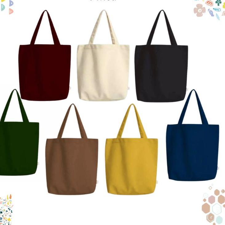 [PRODUK LTNN0] Tas Tote Bag Kanvas Resleting POLOS Tas Selempang Totebag Canvas Sleting Totbag Lucu 