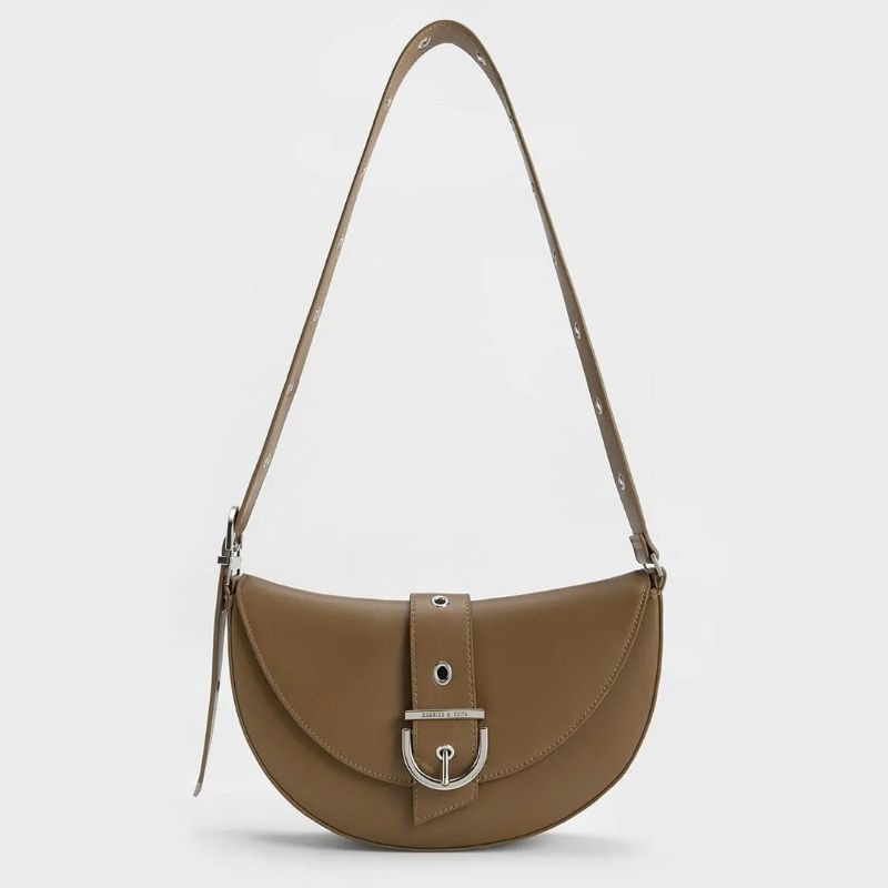 CK Buckled Strap Crescent Bag