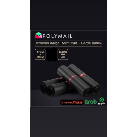 

POLYMAILER 17x30CM HITAM SUPER EKONOMIS PLASTIK