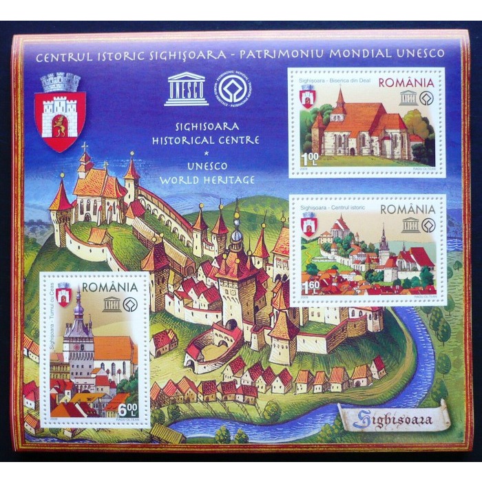 

✨NEW✨ - PERANGKO Romania 2009 UNESCO Heritage Town Historic Architecture ms