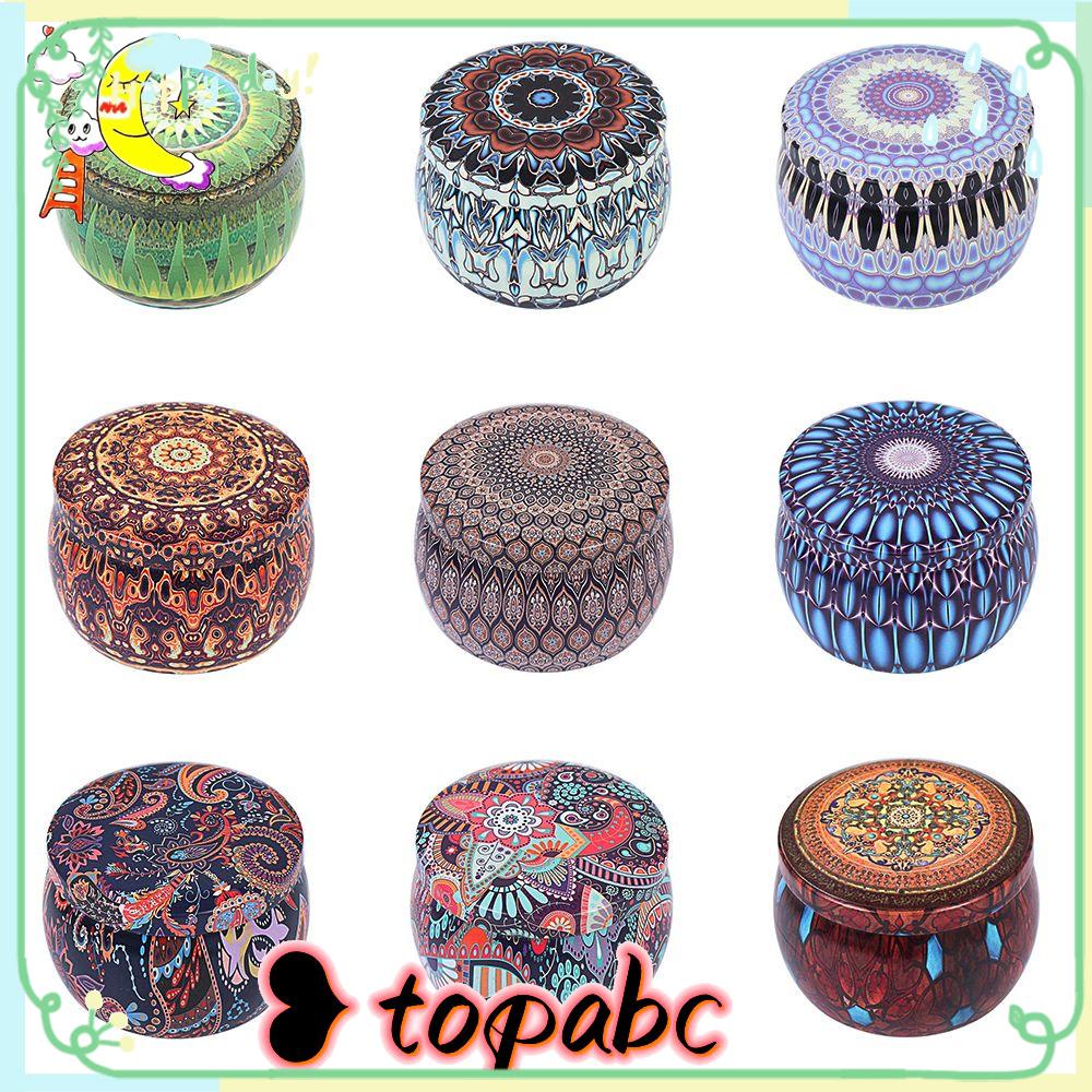 Top Candy Kotak Besi Perhiasan Pil Lilin Pot Wadah Dampproof Perlengkapan Pesta Tinplate