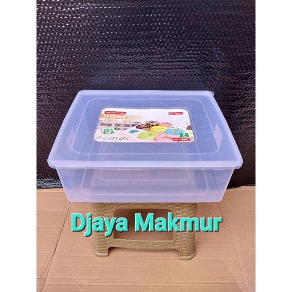 Tempat Donat Jumbo Sealware Kotak Makanan Serbaguna Box Plastik Besar 37cm