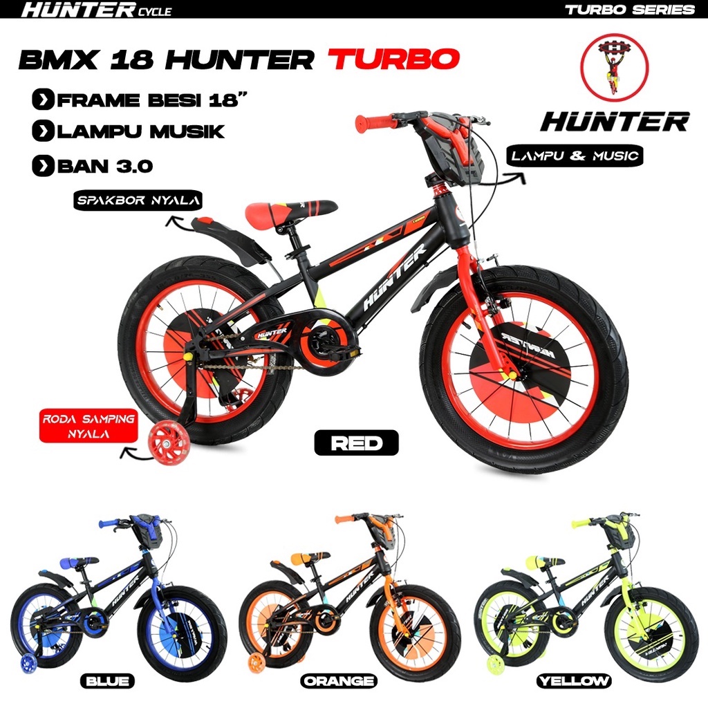 SEPEDA BMX 18" HUNTER NEW TURBO BAN 3.0
