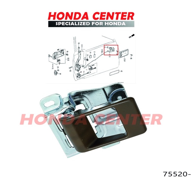 handel handle gagang tarikan pegangan bukaan pintu dalan kiri civic wonder 1984 1985 1986 1987