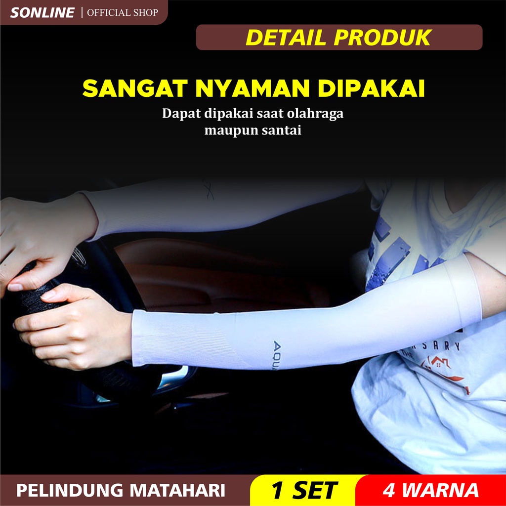 SONLINE Manset Tangan Aksesoris Pancing Tebal Berkualitas Manset Tangan Polos Sarung Lengan Pria dan Wanita