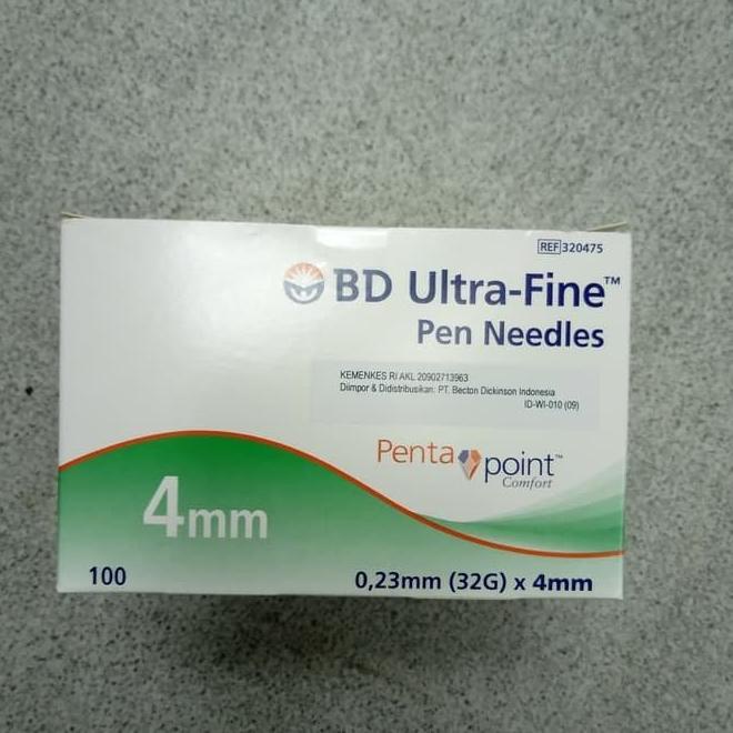 Jarum Insulin Pen Needle Bd Ultra Fine Ultra 32G -4 Mm