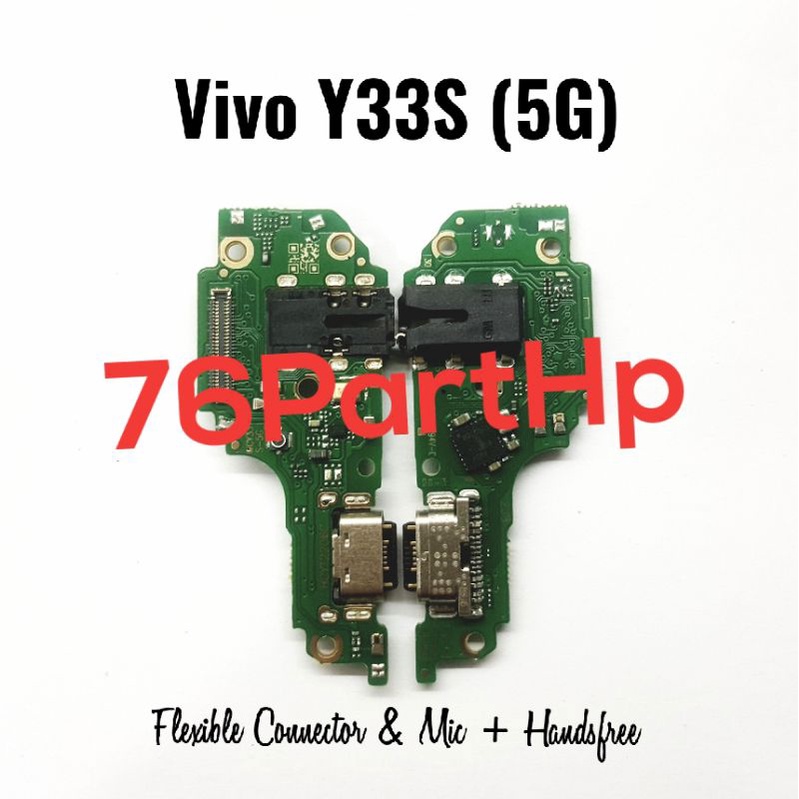 Ori Flexible papan PCB connector charger mic Handsfree Vivo Y33S (5G)