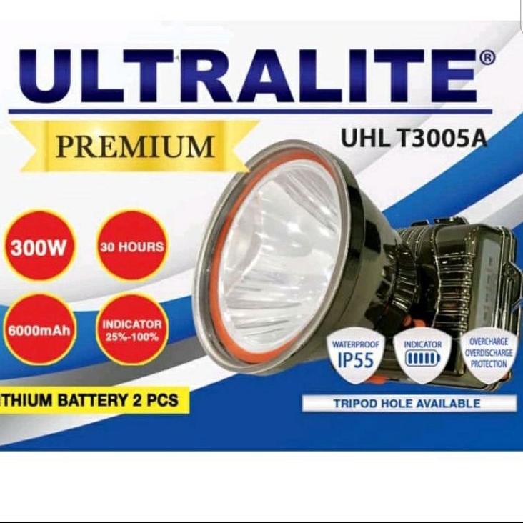 Diskon Terheboh Ultralite Senter Kepala Premium 300w UHL T3005A CAS LED Super Terang