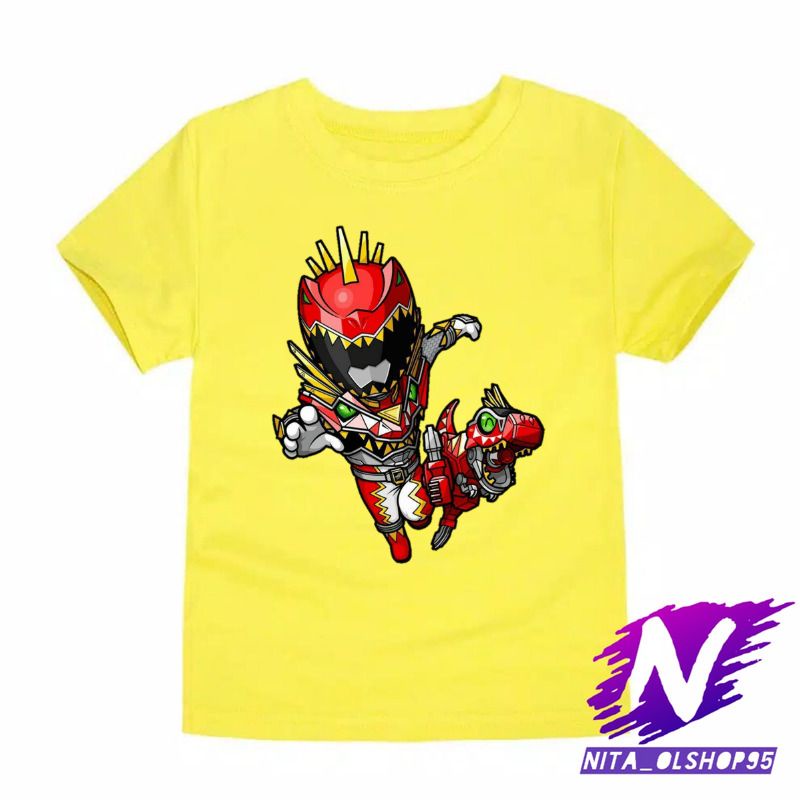 baju anak kaos anak power rangers merah