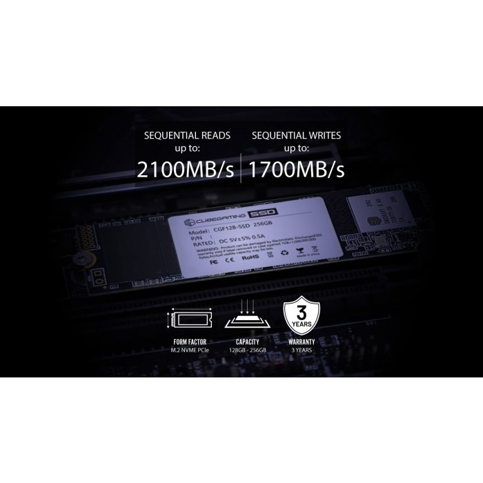 CUBE GAMING SSD 512GB M.2 NVME PCIe Gen3x4