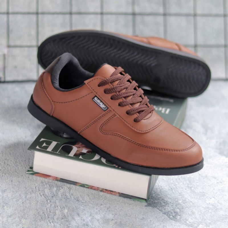 TERBARU Sepatu Formal Pria Hitam Kasual Casual Kulit PU Antislip Original Kets Kerja Kuliah