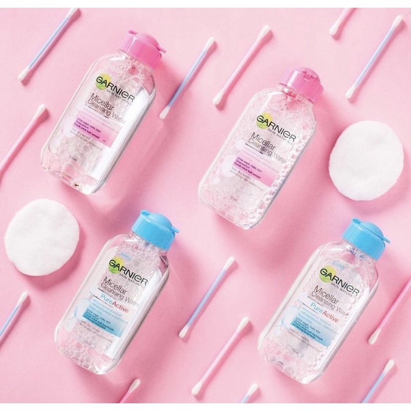 Garnier Micellar Water Pink/Biru/Vitamin C/Rose Water Skincare 50ml 125ml
