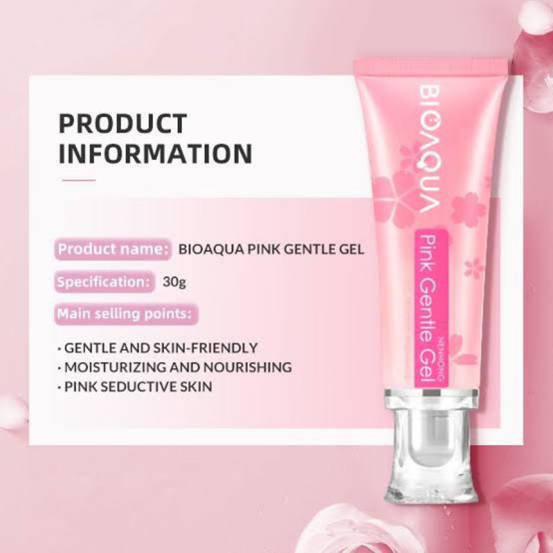 Bioaqua Nenhong Pink Gentle Gel - 30g serum nenhong pencerah bibir dan area lipatan