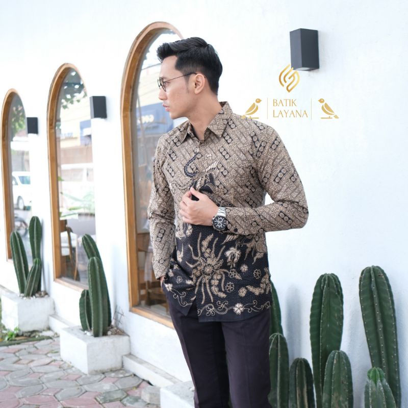 Kemeja Batik Damar Wulan Slimfit Full Puring Baju Formal atau Nonformal