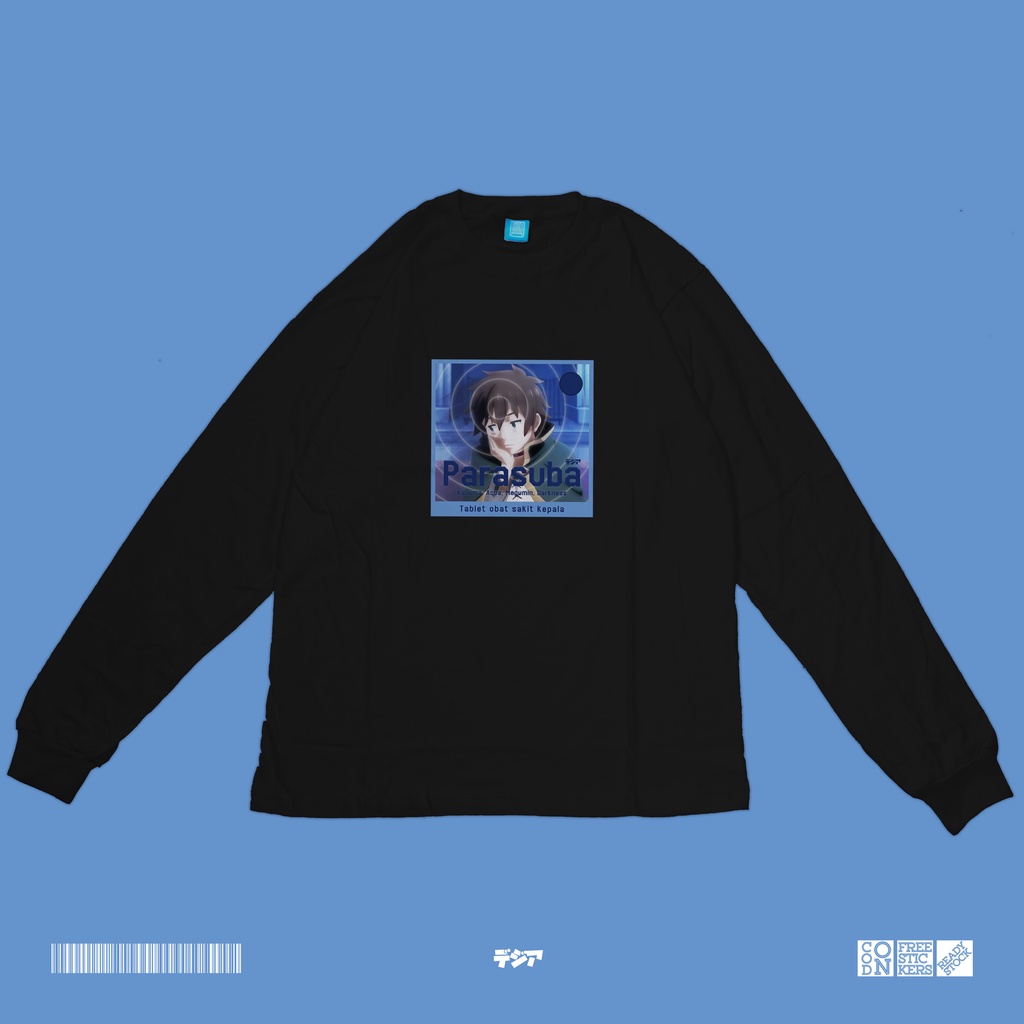 Parasuba Satou Kazuma Konosuba Aqua Megumin Darkness Longsleeve Kaos Anime  Baju Jepang DJA Cloth