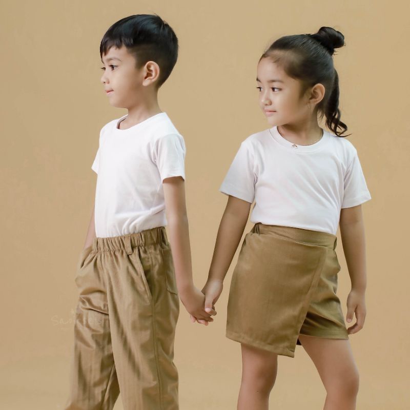 SAOIRSE'S Birra Skort - Celana Rok Lebaran Anak Perempuan Bludru Halus 2-8 th Daily Wear Preschool
