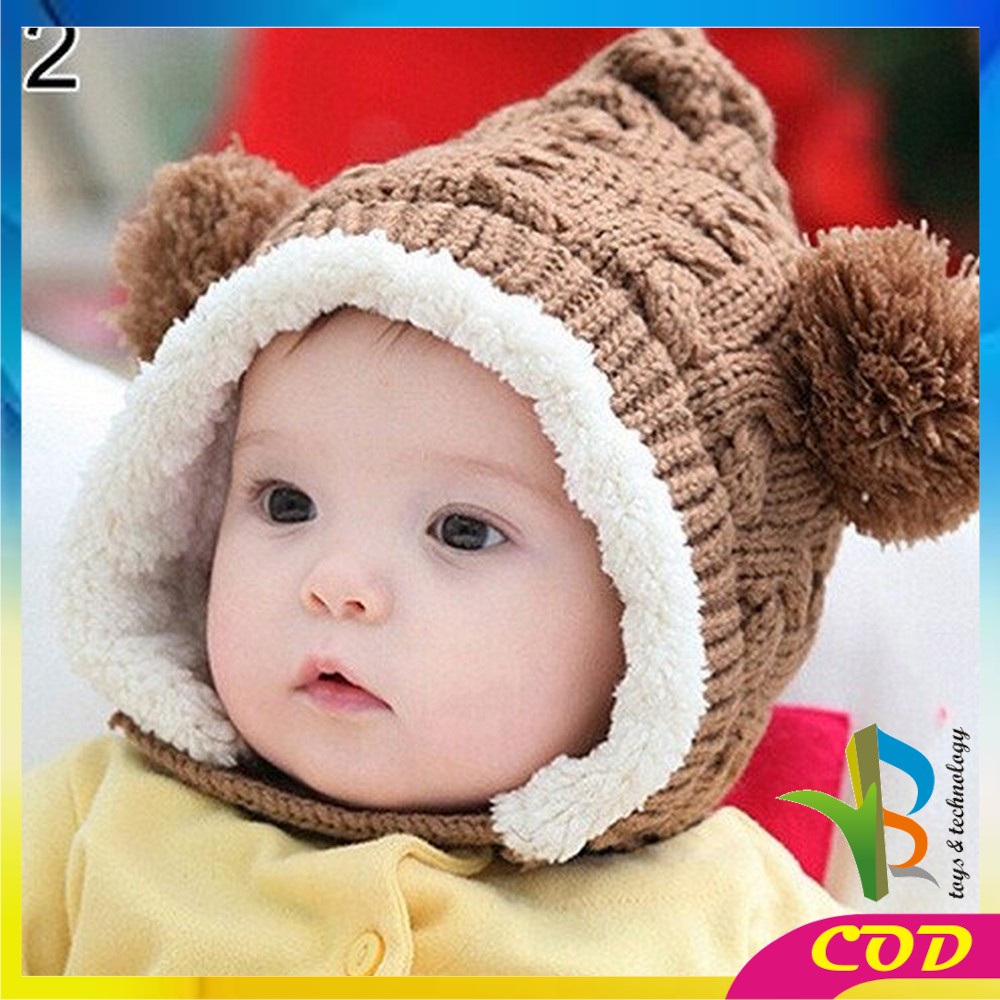 RB-P16 P23-30 Topi Kupluk Bayi Pompom Topi Anak Bucket Rajut Topi Korea Bunny Hat / Pilot / Unicorn