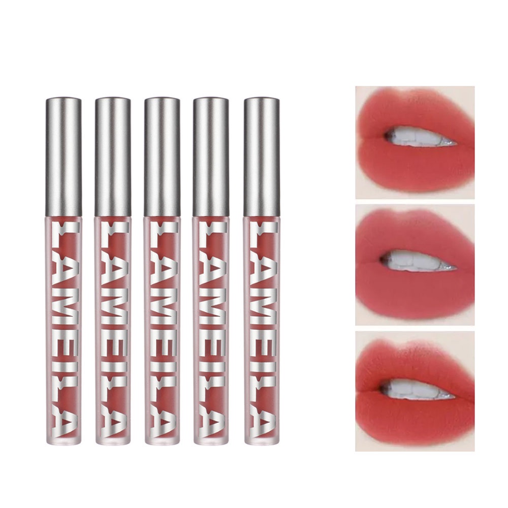 Lameila 2028 Matte Lip Tint 6 Varian Warna Tahan Air Tahan Lama Lip Gloos