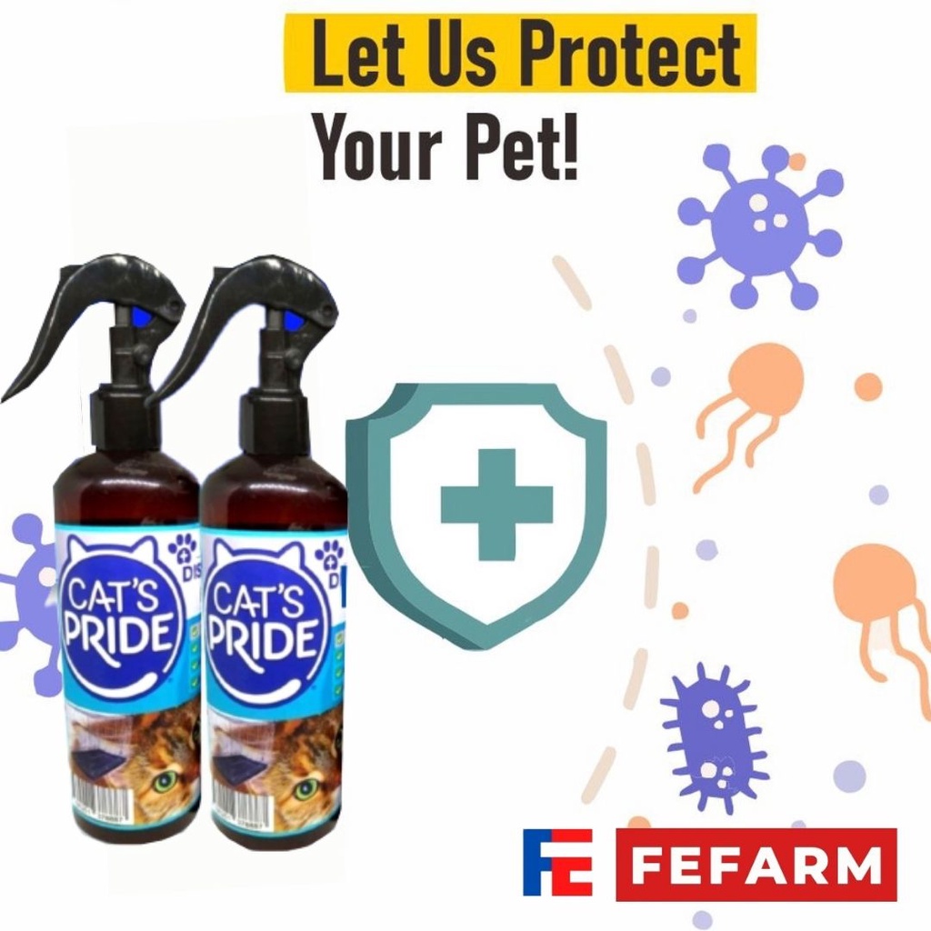 Cat Cage Disinfectant - Pembersih Kandang &amp; Kasur Anjing Kucing RACOON 250ml FEFARM