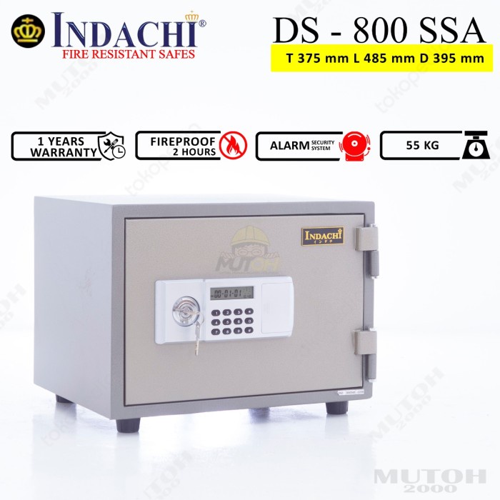 Brankas Brankas Brangkas Digital Indachi Ds-800 Ssa Tahan Api Anti Maling
