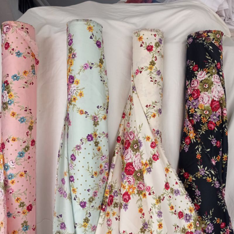 Kain Silk Maxmara Premium Motif Harga Setenga Meter