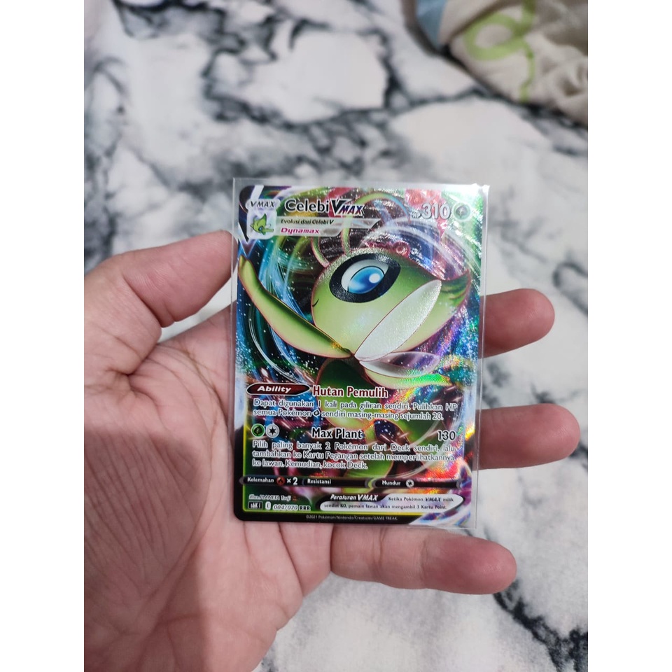Kartu Pokemon TCG Celebi VMax RRR Original Indonesia Daun Grass V