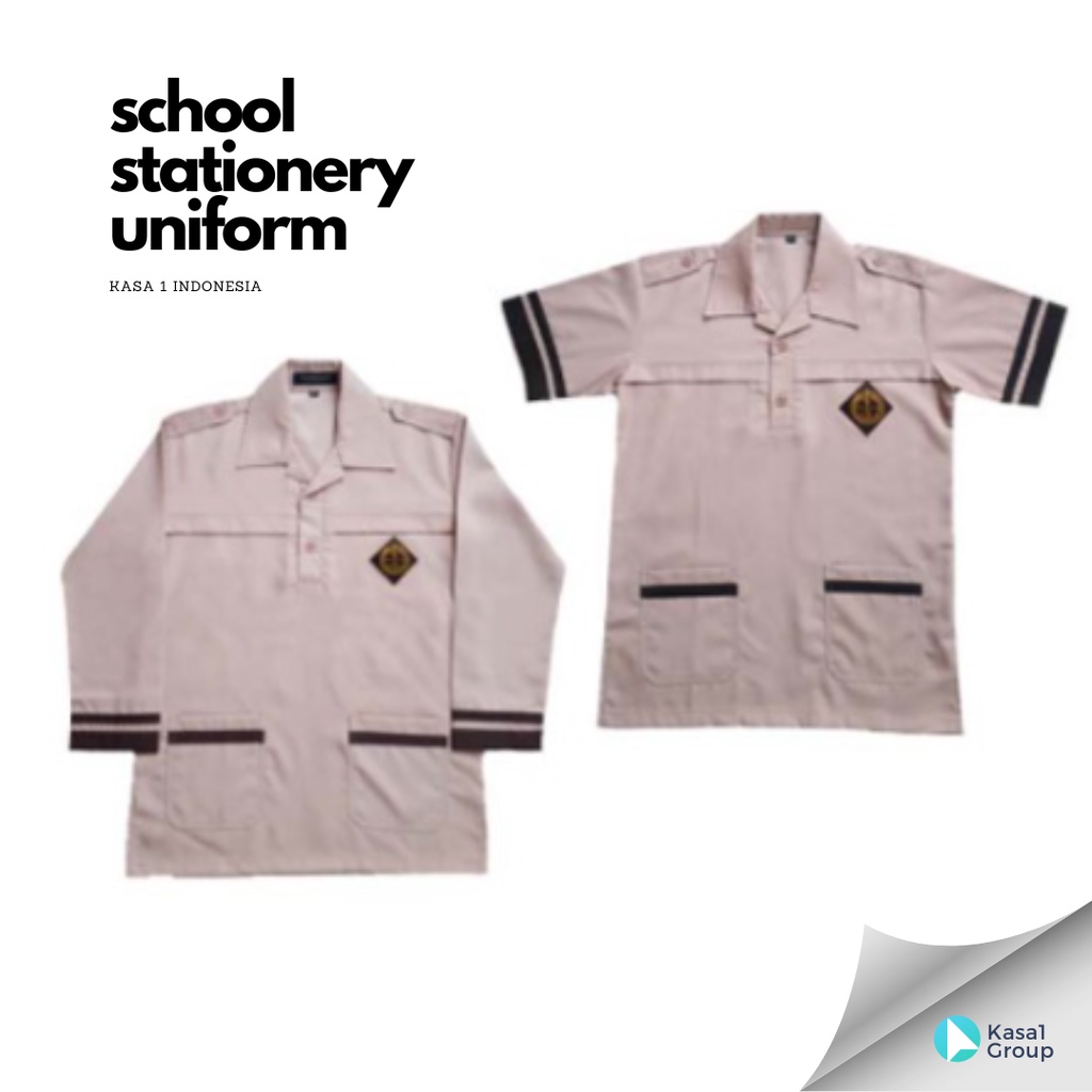 Baju Anak Seragam Pramuka Sekolah SD / MI SIAGA warna Coklat Susu