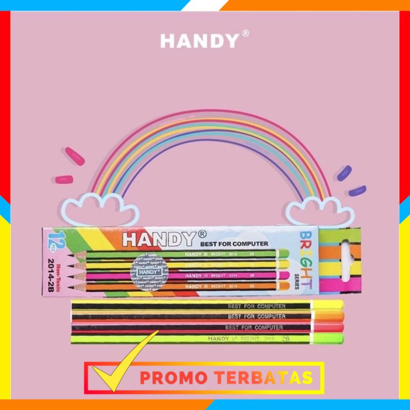 

[12pcs] Pensil 2B Handy 2005 & 2014 Pencil Murah