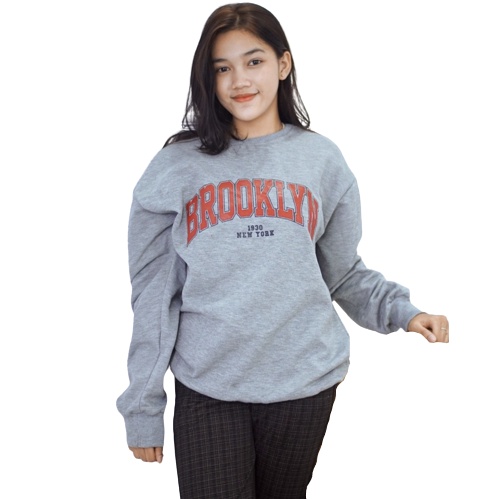 Tokomilkan - Sweater Crewneck Wanita BROOKLYN CREWNECK / Sweater Fleece CEWEK