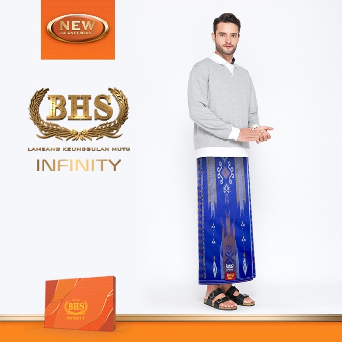 Sarung BHS Infinity Gold Motif PKD Biru