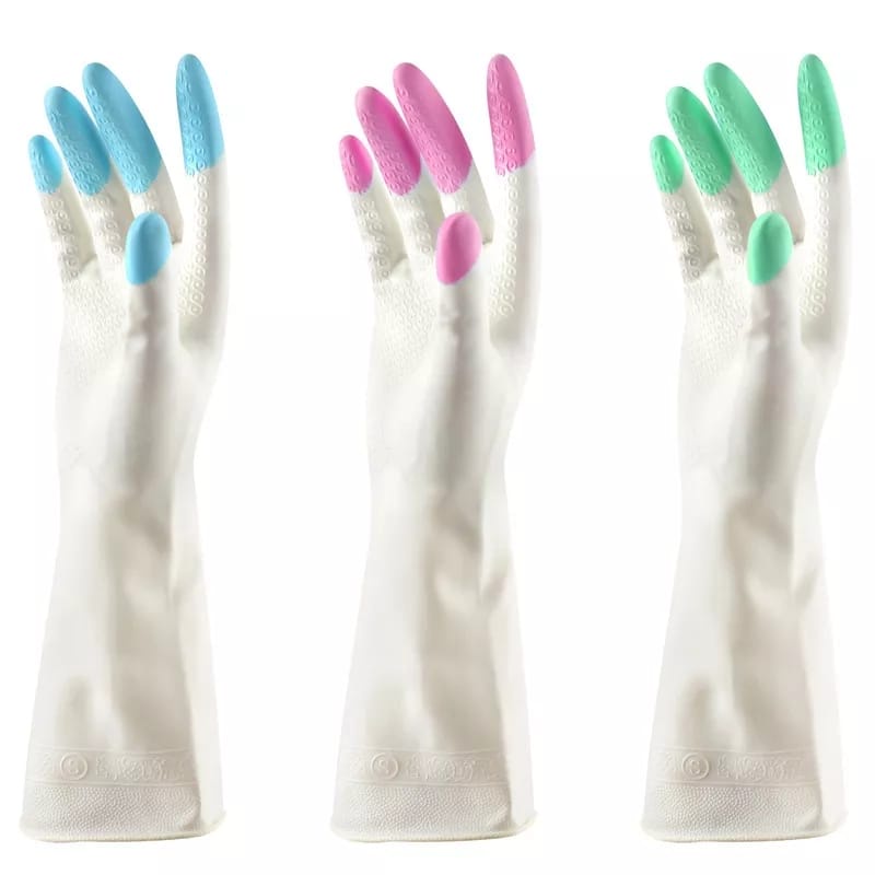 Sarung Tangan Cuci Piring Rubber Glove Karet Anti Air Panjang Cleaning Service latex Waterproof