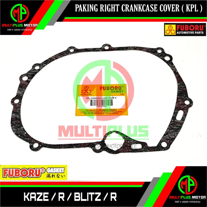 Paking Gasket Perpak KPL Right crankcase cover tutup block blok bak mesin kopling kanan FUBORU,KAZE,