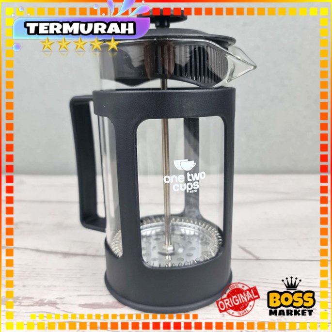 FRENCH PRESS COFFEE MAKER POT KOPI 350 600 ML PLUNGER KACA GELAS FILTER ALAT SEDUH TEH DAN KOPI