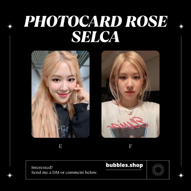 PHOTOCARD UNOFFICIAL ROSE BLACKPINK SELCA