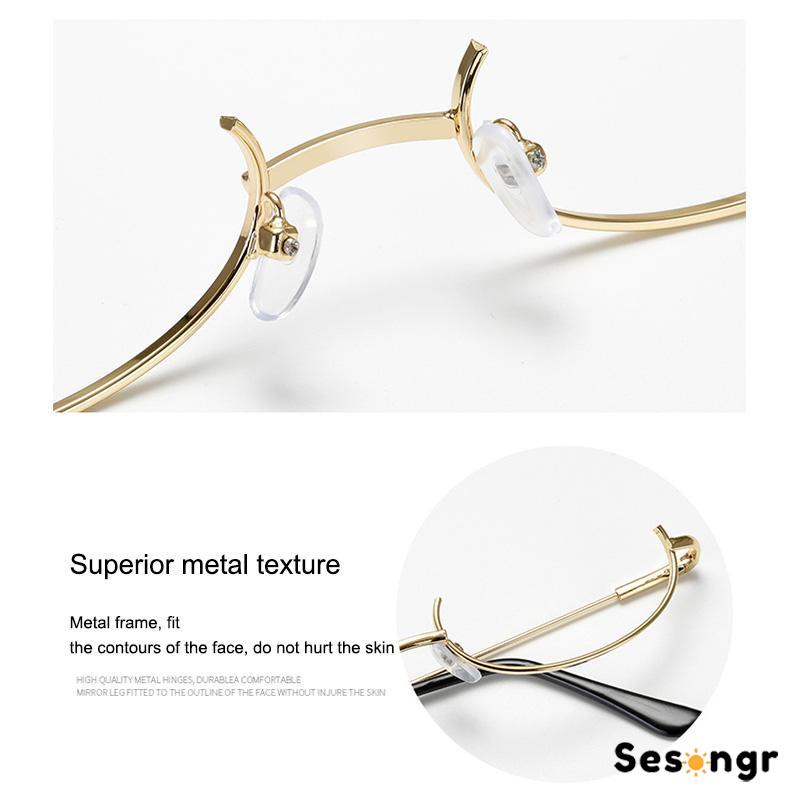 COD Kacamata Pendant Glasses Frame Korea Setengah Bingkai Netflix Dekoratif Wanita - SG