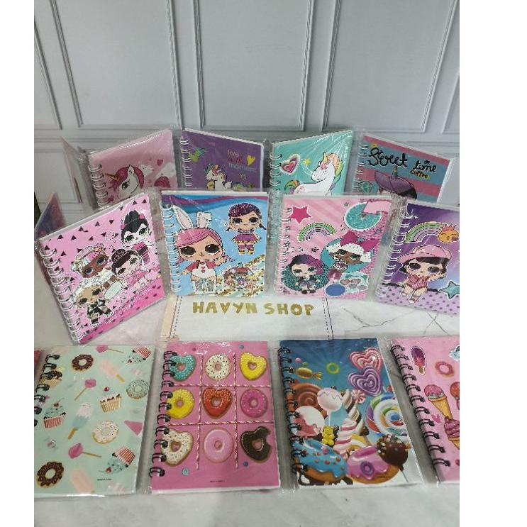 

[KODE PRODUK P0V9V6066] (4pc) notebooks/memo ring/diary kecil lembaran